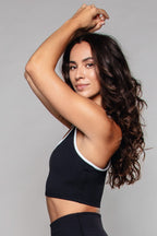 Soutien-gorge dos nageur gansé Noir / Blanc