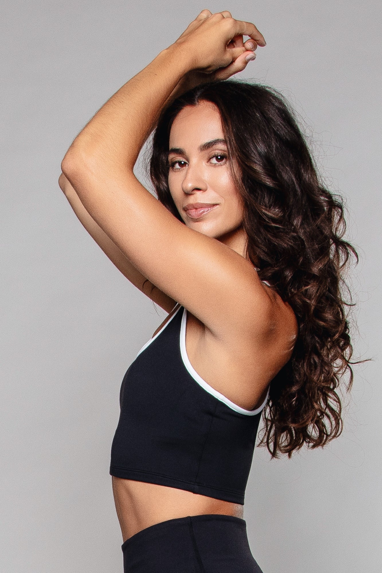 Soutien-gorge dos nageur gansé Noir / Blanc