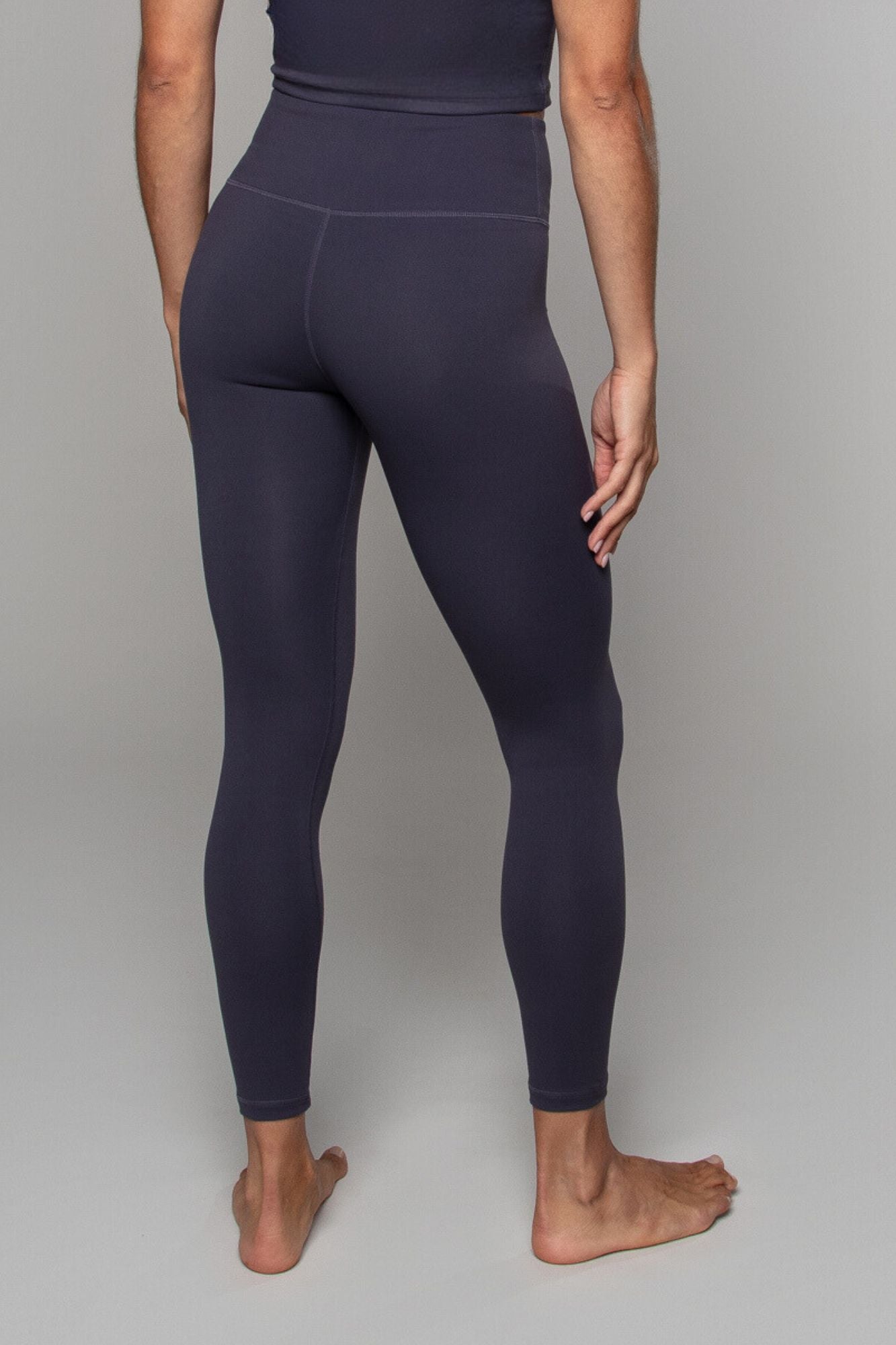 Legging sans coutures taille haute 7/8 coloris graphite