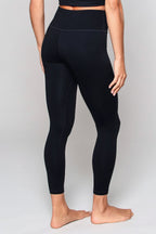 Legging noir taille haute sans coutures 7/8