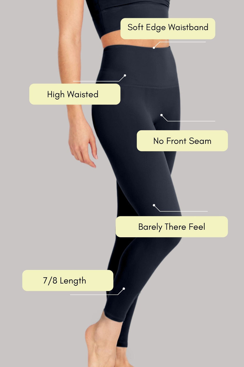 Legging sans couture 7/8 - Midnight