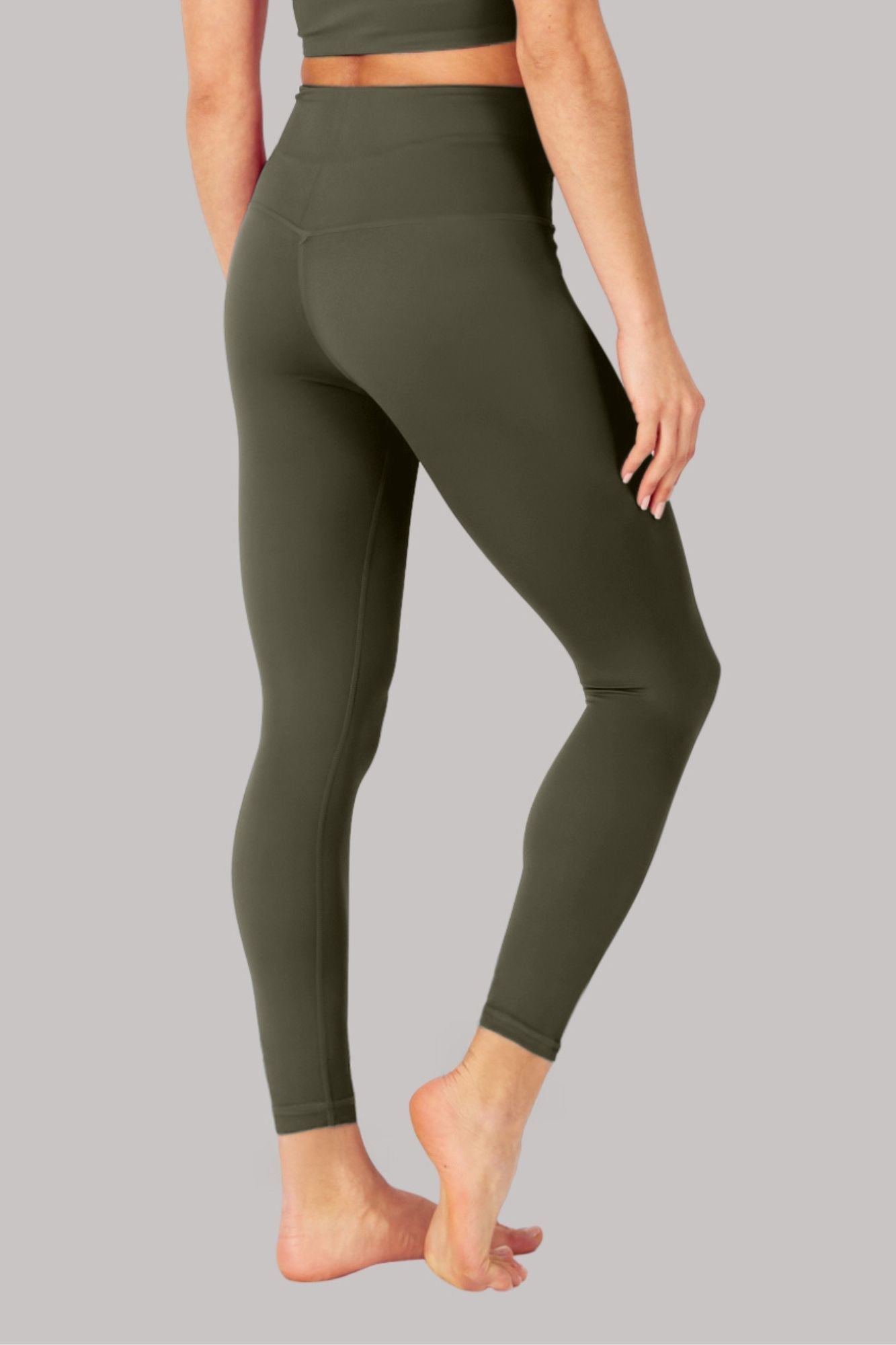 Legging 7/8 sans couture - Olive