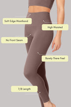 Leggings sans couture 7/8 - Taupe