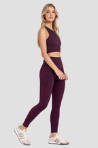 Legging pleine longueur Side Pocket Cerise noire