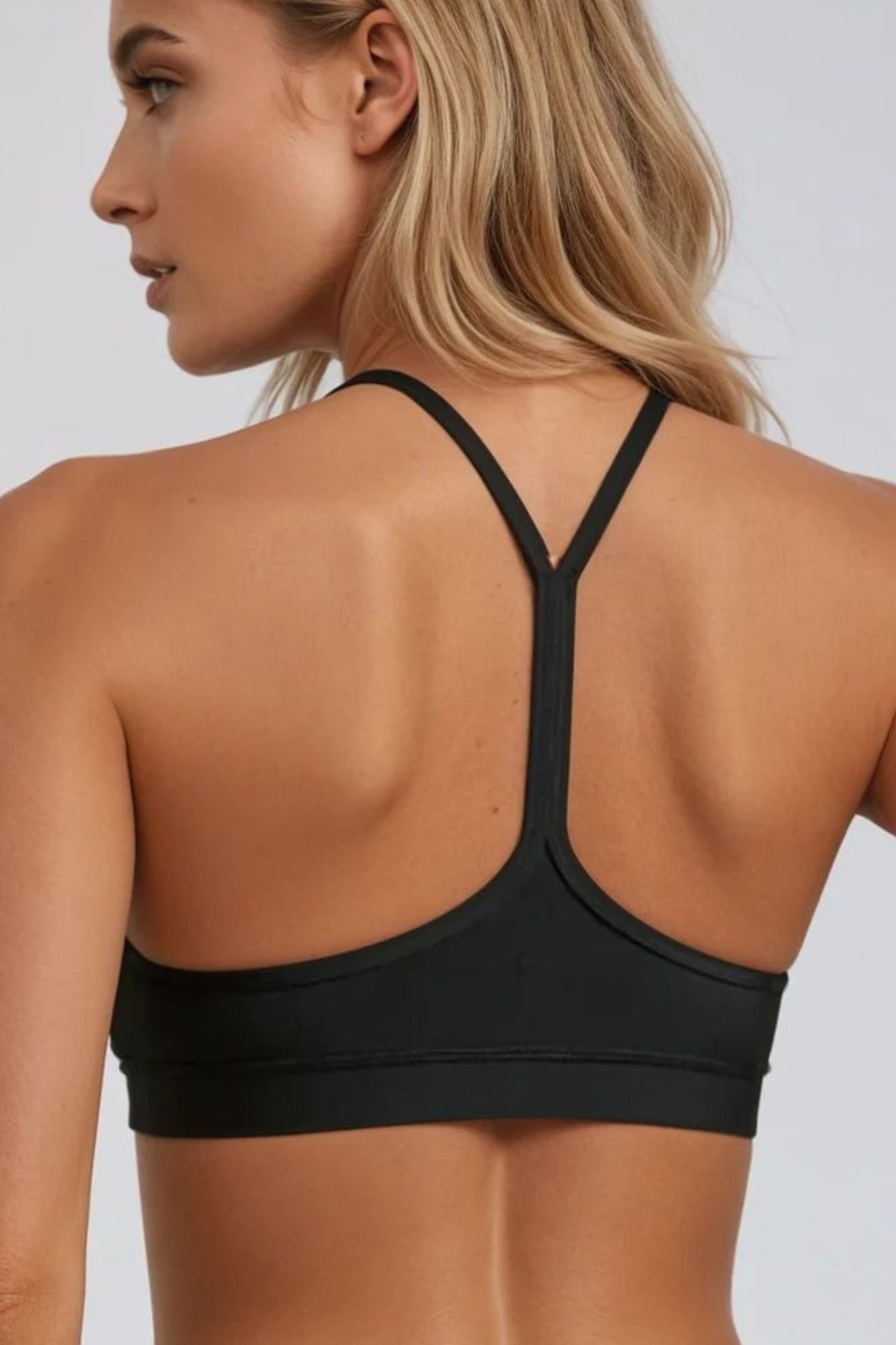 Soutien-gorge de sport dos nageur noir