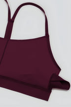 Soutien-gorge de sport dos nageur Cerise noire