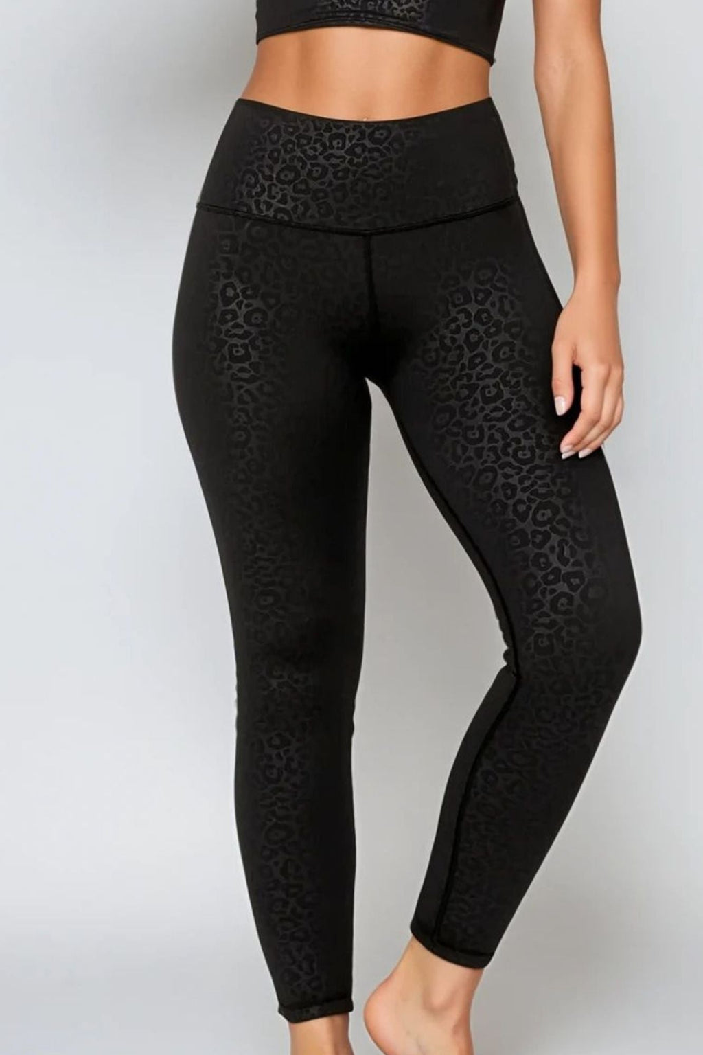 Legging Taille Haute Longueur Cheville Jet Léopard