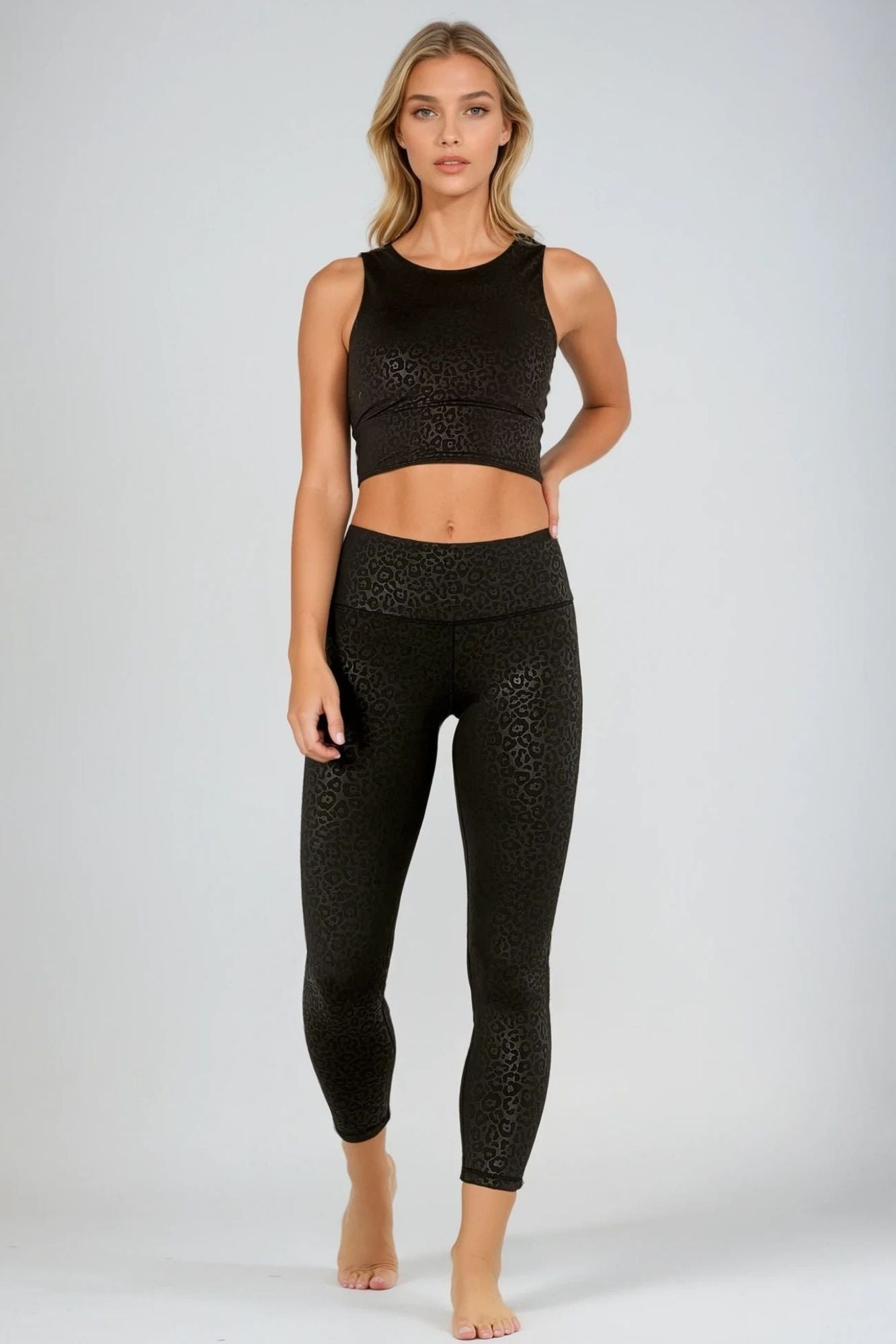Legging Jet Leopard Taille Haute 7/8