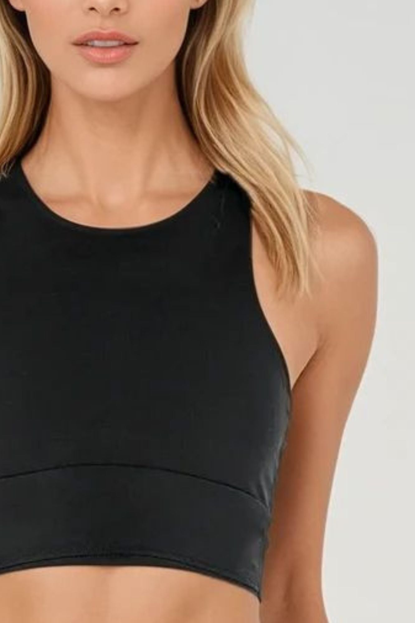 Soutien-gorge court longline noir