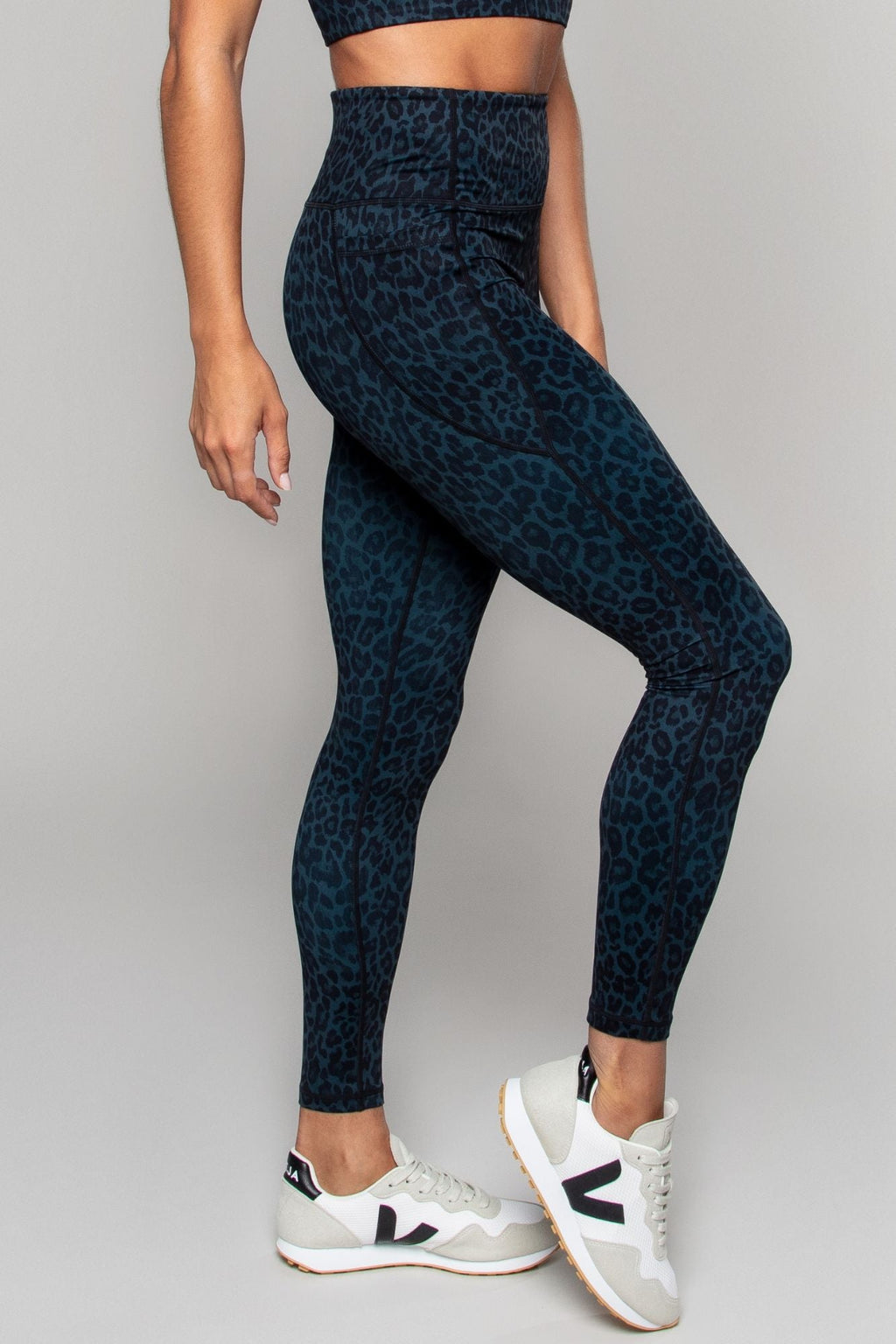 Legging long à poches taille haute