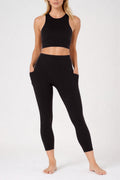 Legging de sculpture longueur 7/8 avec poches