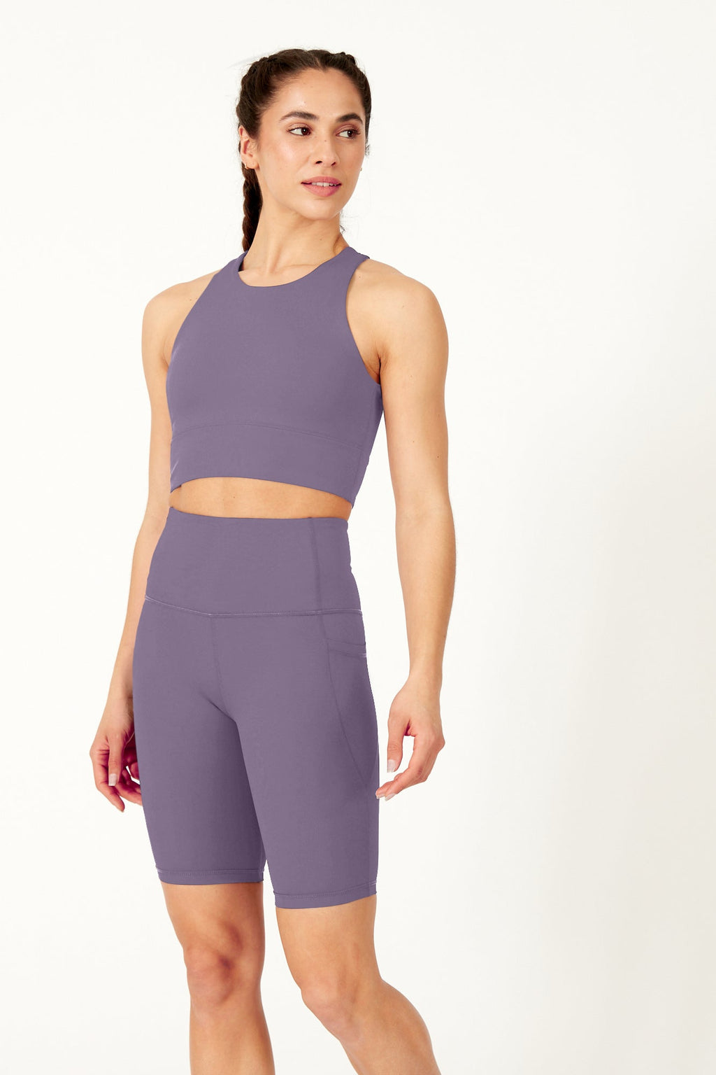 Short de cyclisme sculptant Lavande