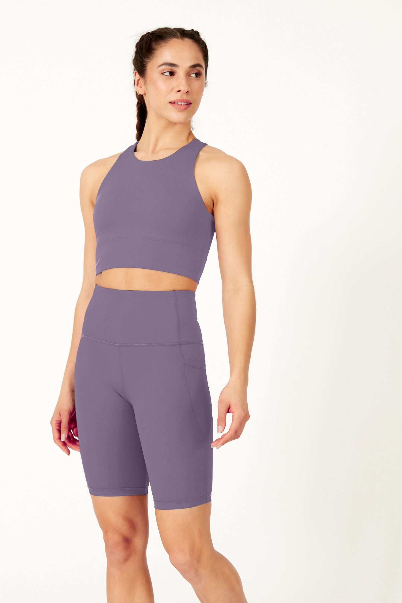 Short de cyclisme sculptant Lavande