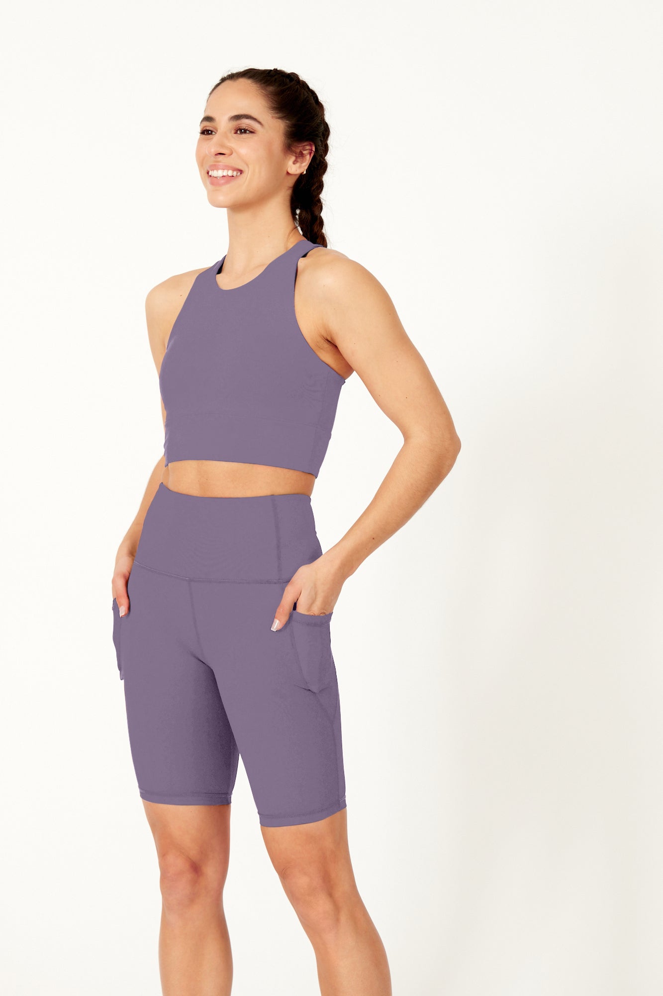 Short de cyclisme sculptant Lavande