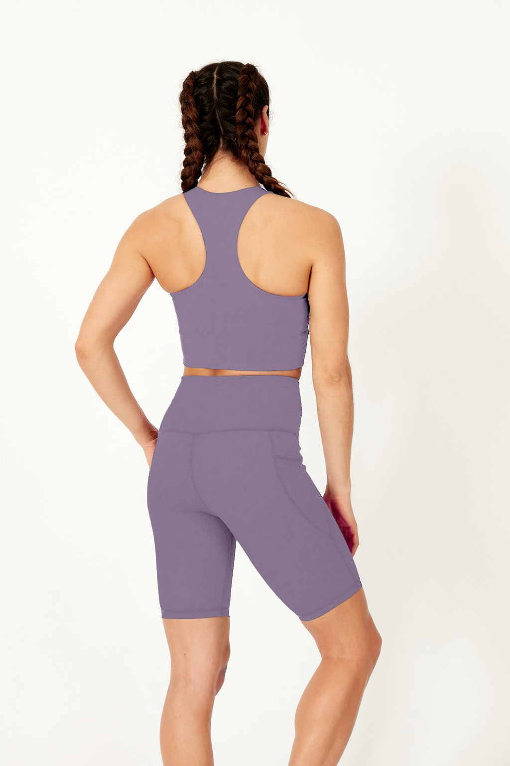 Short de cyclisme sculptant Lavande