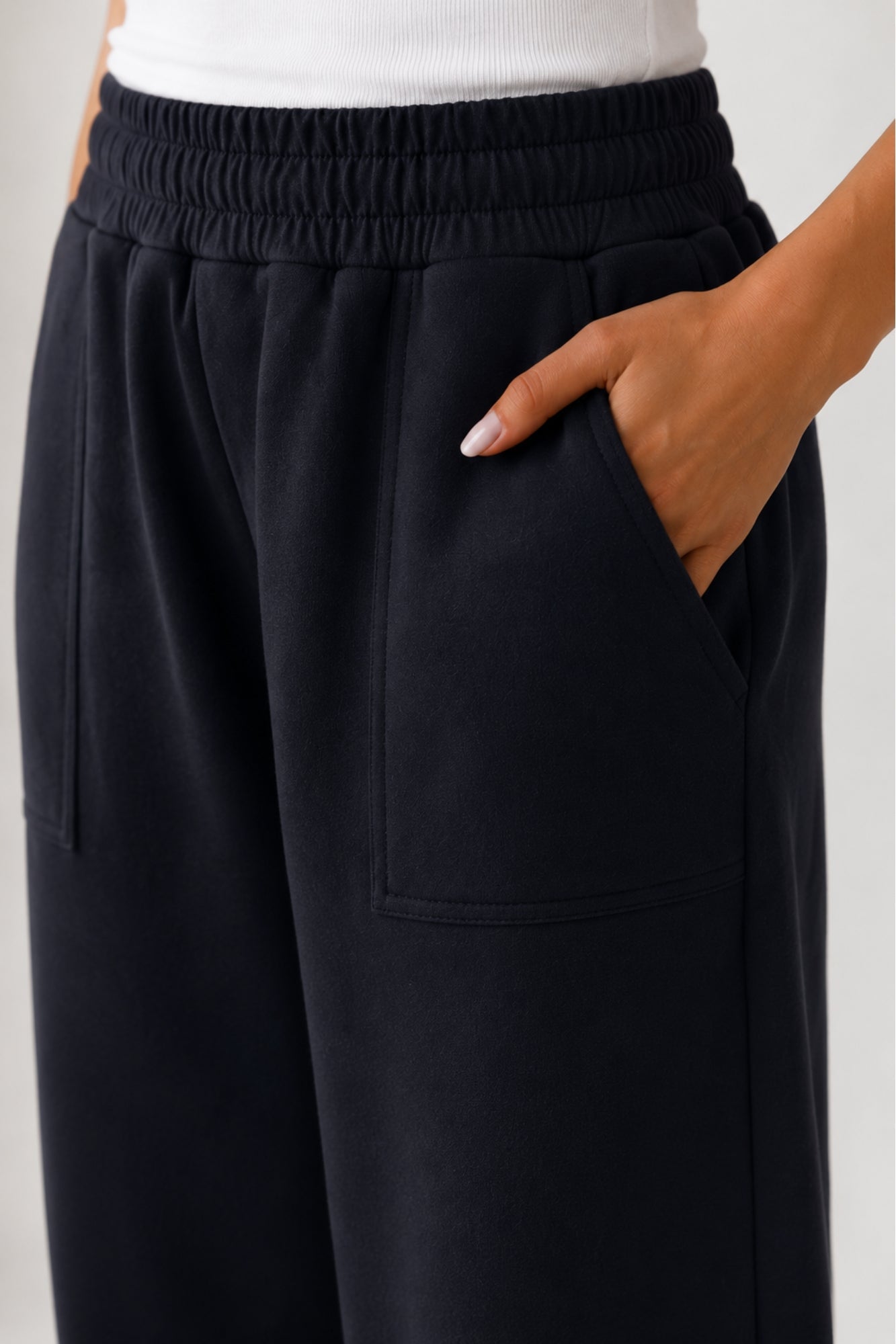 Sloane Pantalon décontracté jambe tonneau noir