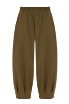 Sloane Pantalon ample coupe tonneau Olive