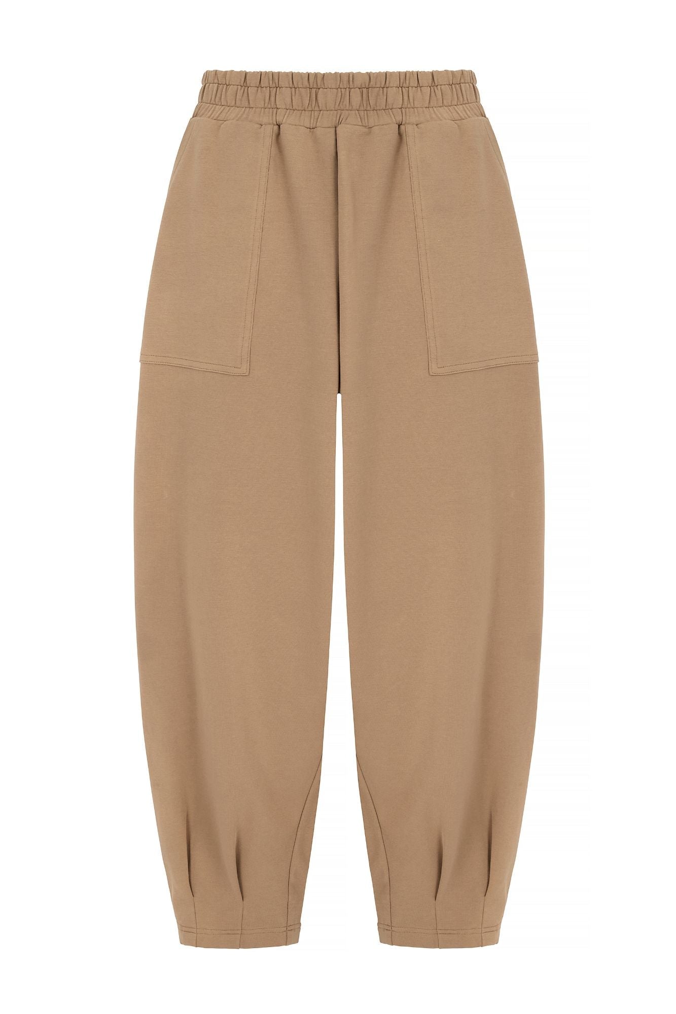 Pantalon Sloane coupe décontractée jambe tonneau sable