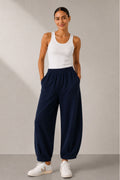 Pantalon large décontracté Sloane marine