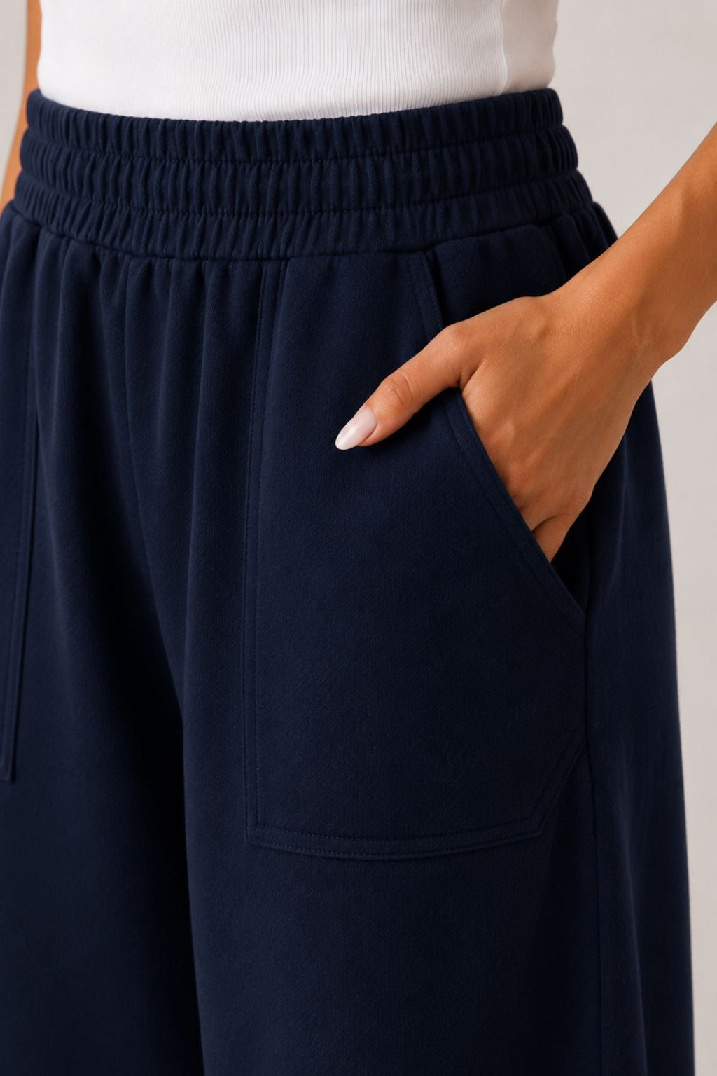 Pantalon large décontracté Sloane marine