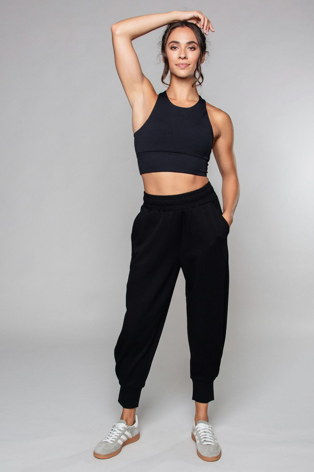 Pantalon de jogging resserré aux chevilles noir