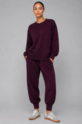 Pantalon de jogging resserré aux chevilles Cerise noire