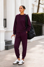 Pantalon de jogging resserré aux chevilles Cerise noire