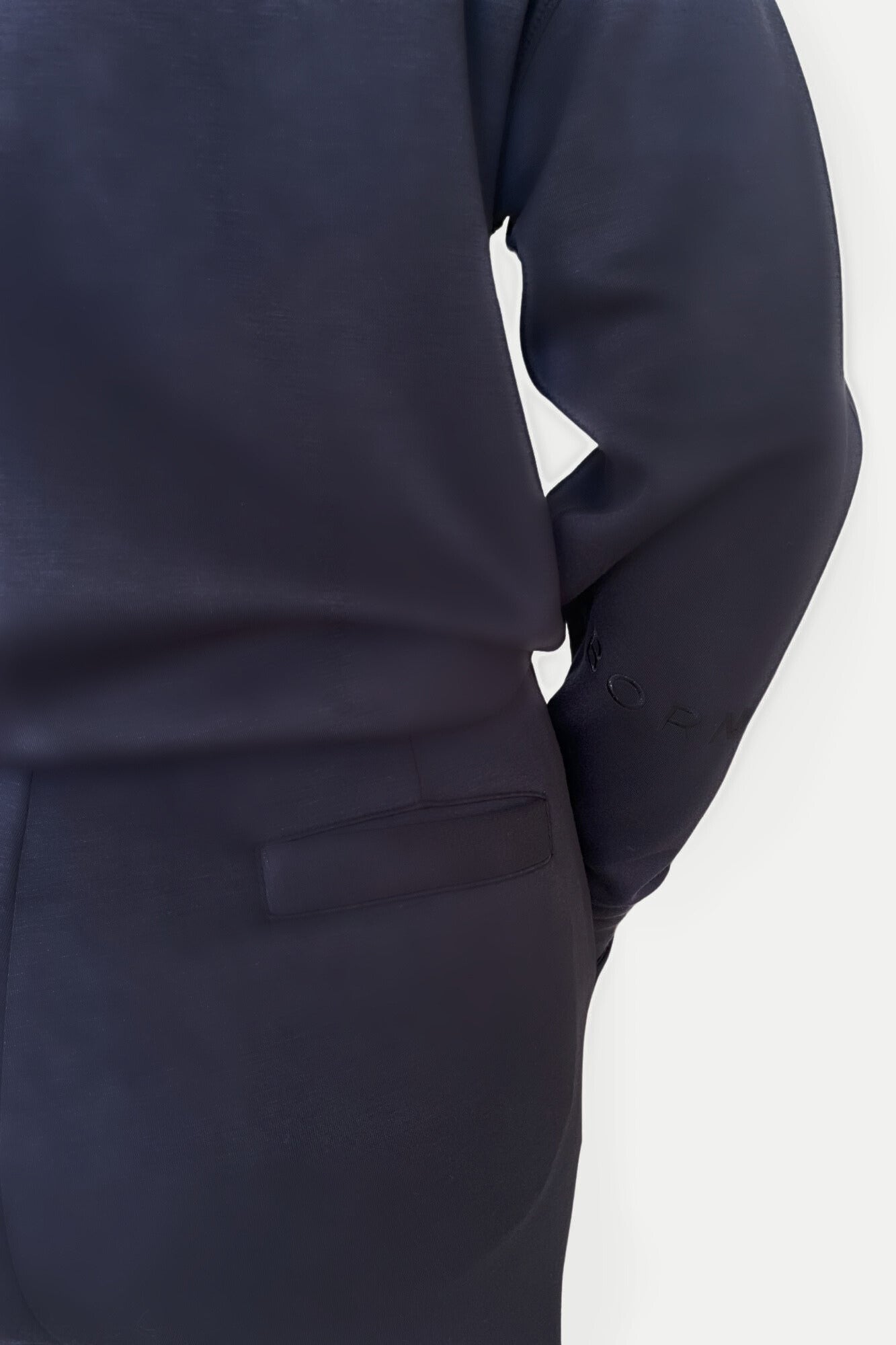 Pantalon de survêtement resserré aux chevilles bleu marine