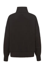 Sweat-shirt demi-zip noir