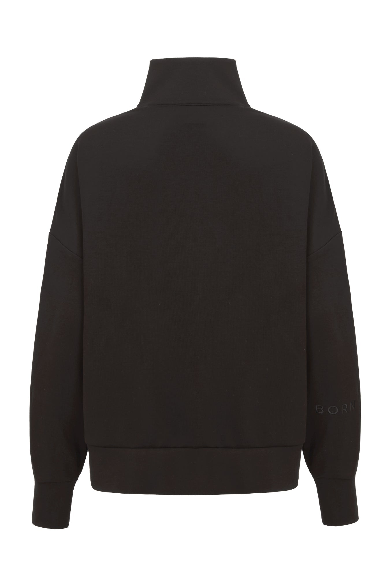 Sweat-shirt demi-zip noir