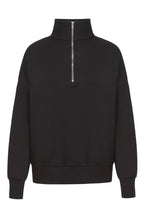 Sweat-shirt demi-zip noir