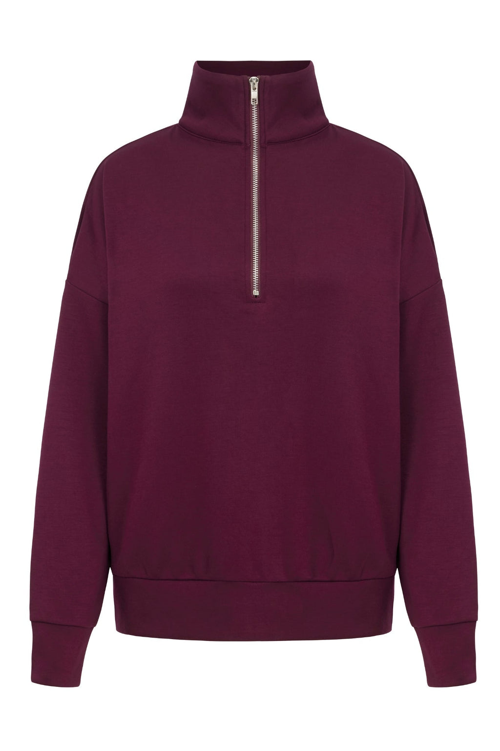 Sweat-shirt demi-zippé Cerise Noire