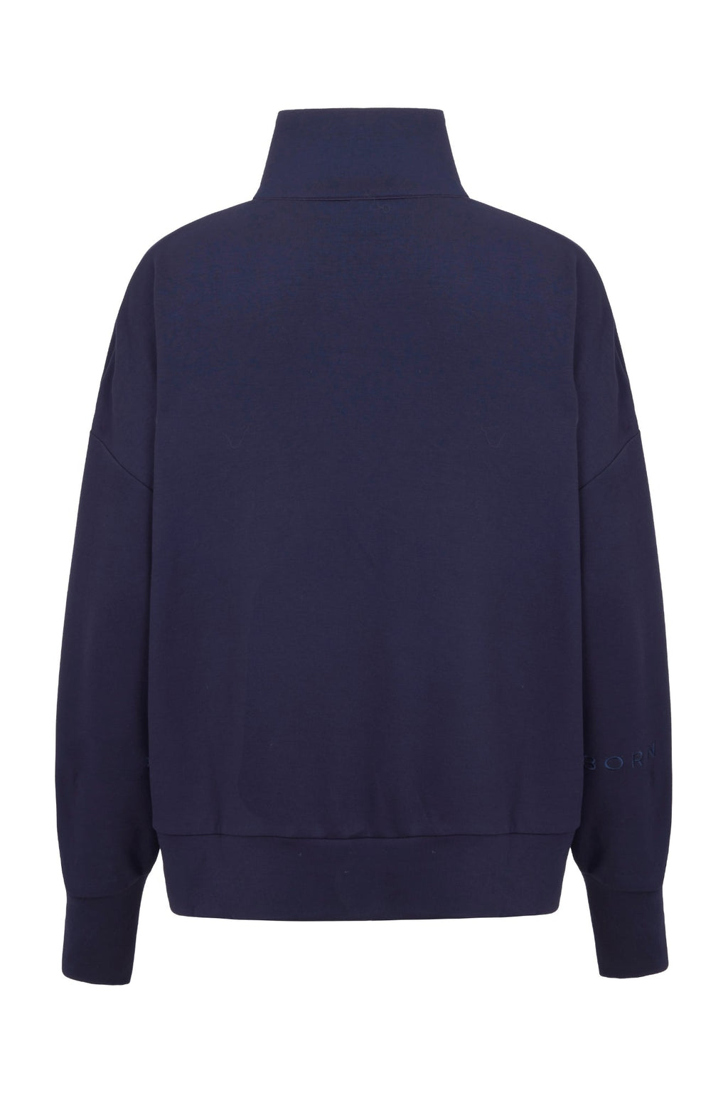Sweat-shirt demi-zip bleu marine profond
