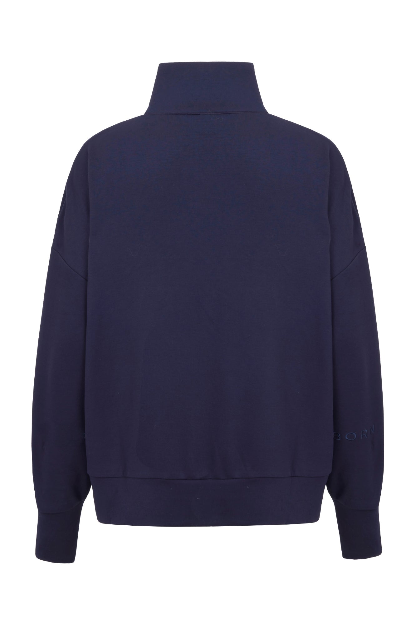 Sweat-shirt demi-zip bleu marine profond