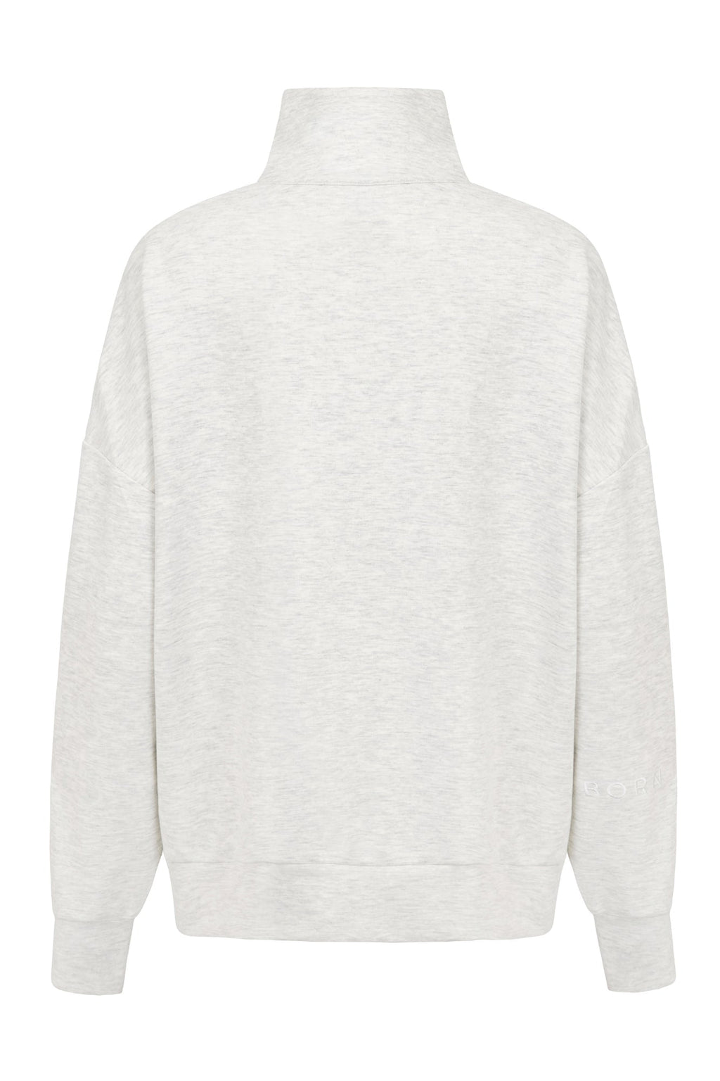 Sweat-shirt Zippé Col Montant Chiné