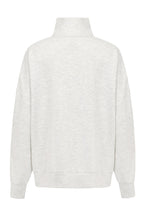 Sweat-shirt Zippé Col Montant Chiné