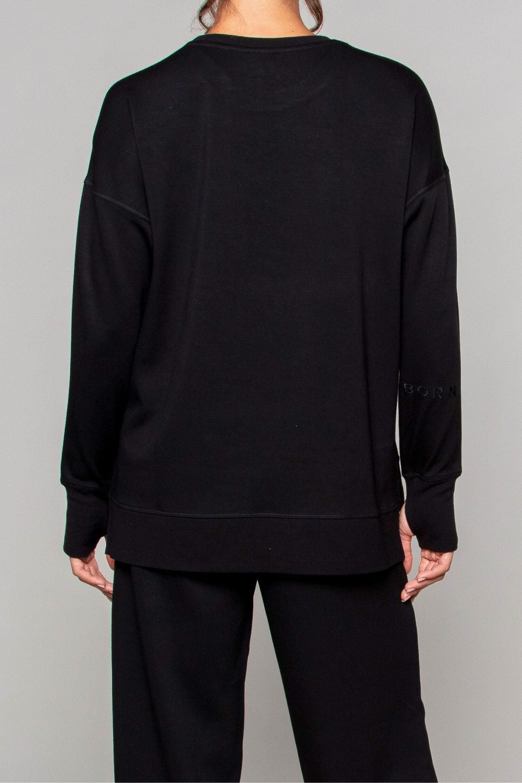 Sweat-shirt longline noir