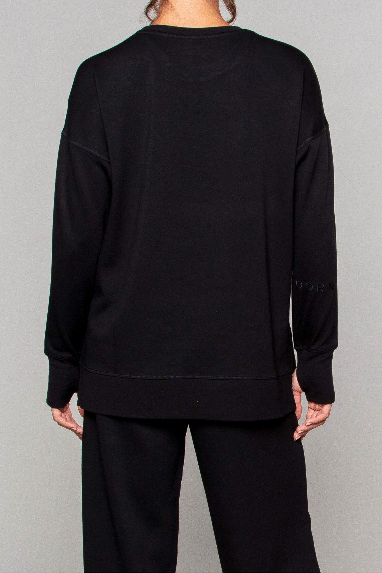 Sweat-shirt longline noir
