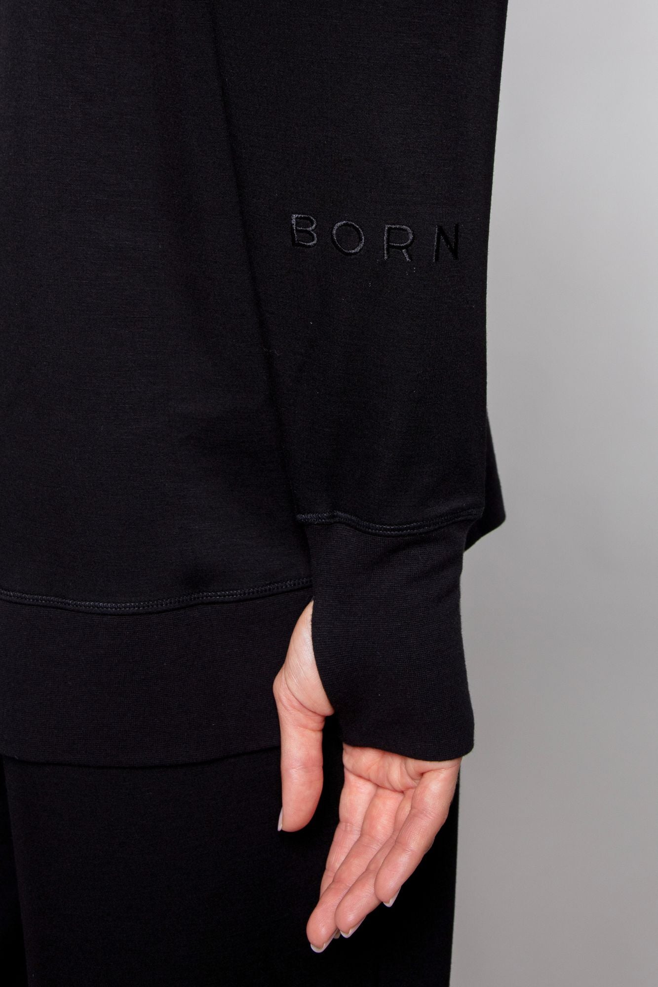 Sweat-shirt longline noir