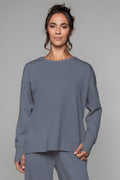 Sweat-shirt long indigo