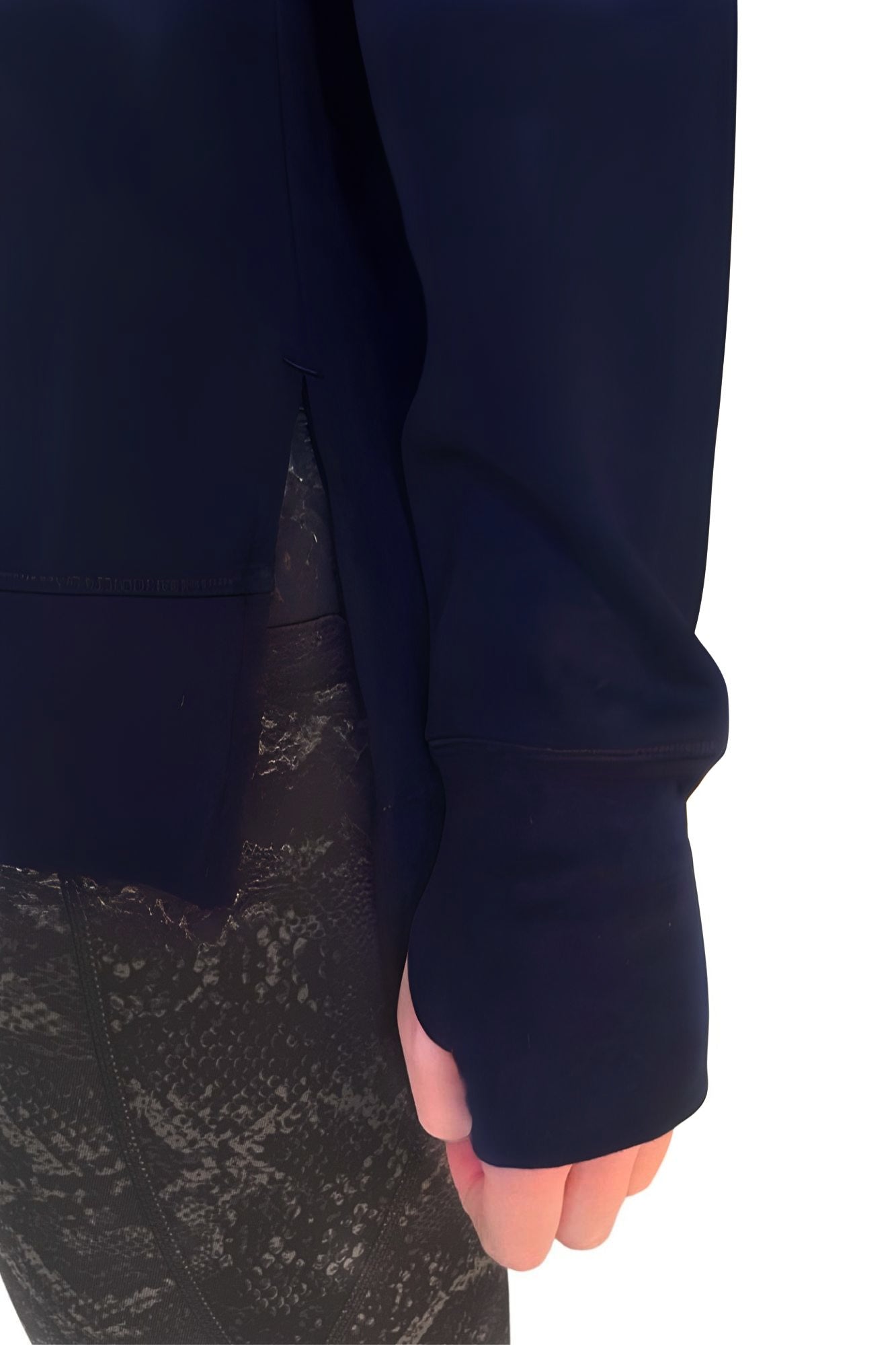 Sweat-shirt long bleu marine
