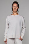 Sweat-shirt long coupe avoine