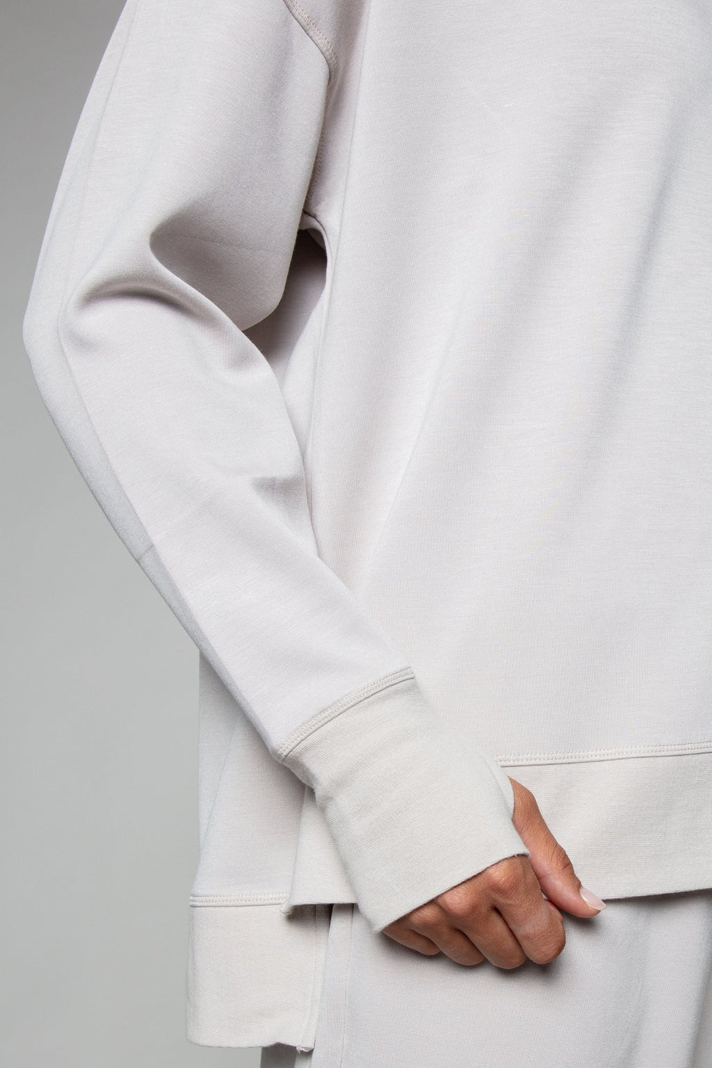 Sweat-shirt long coupe avoine