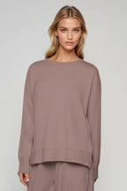 Sweat-shirt long taupe