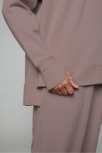 Sweat-shirt long taupe