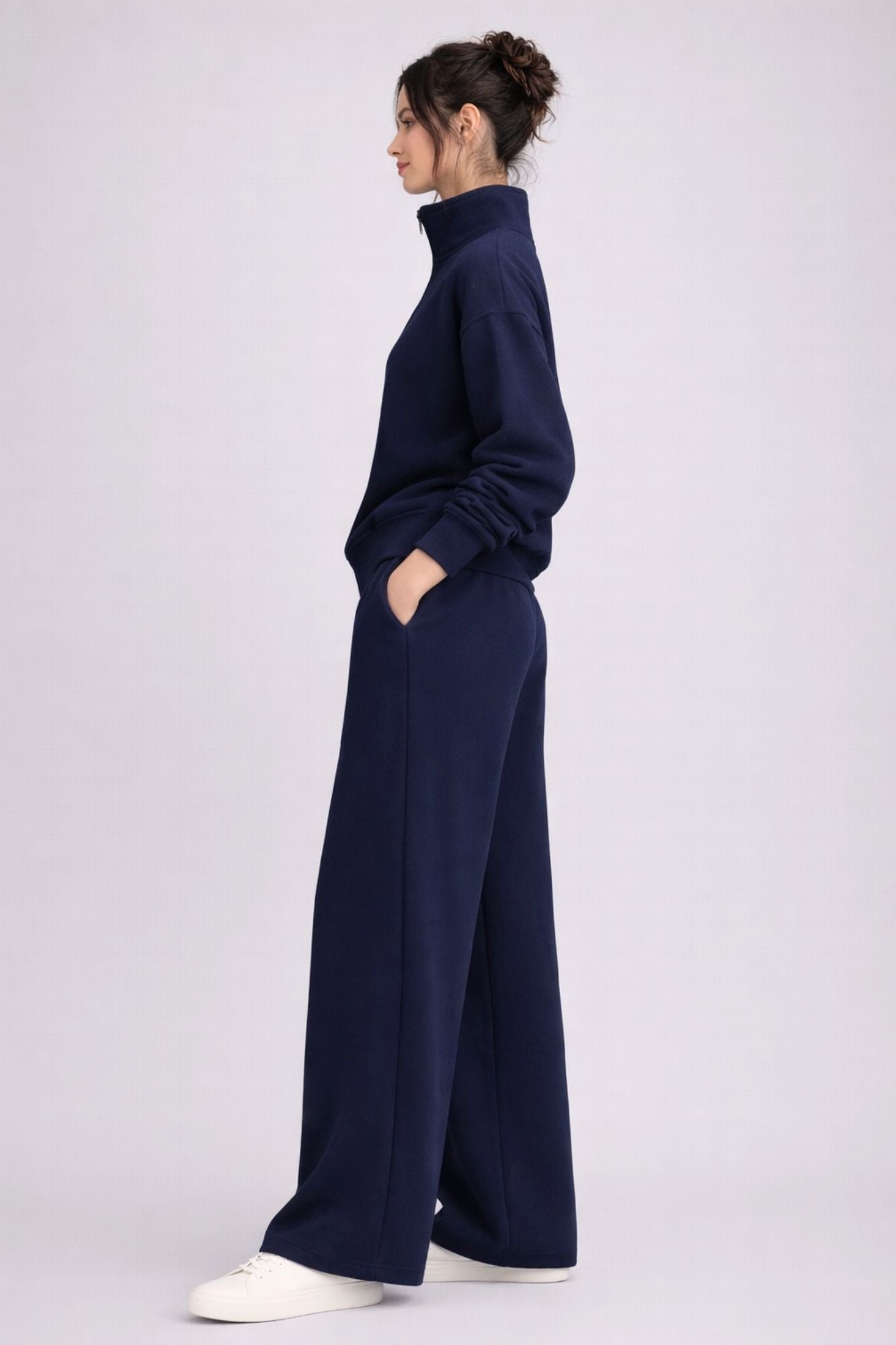 Pantalon de jogging ample bleu marine profond