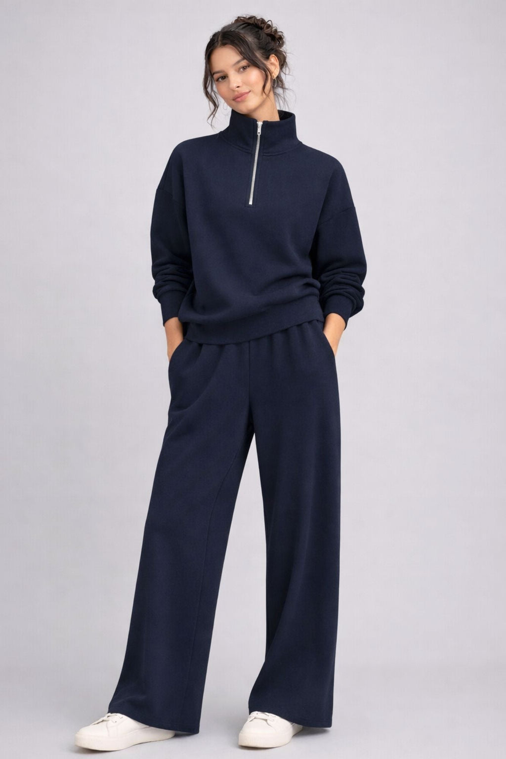 Pantalon de jogging ample bleu marine profond