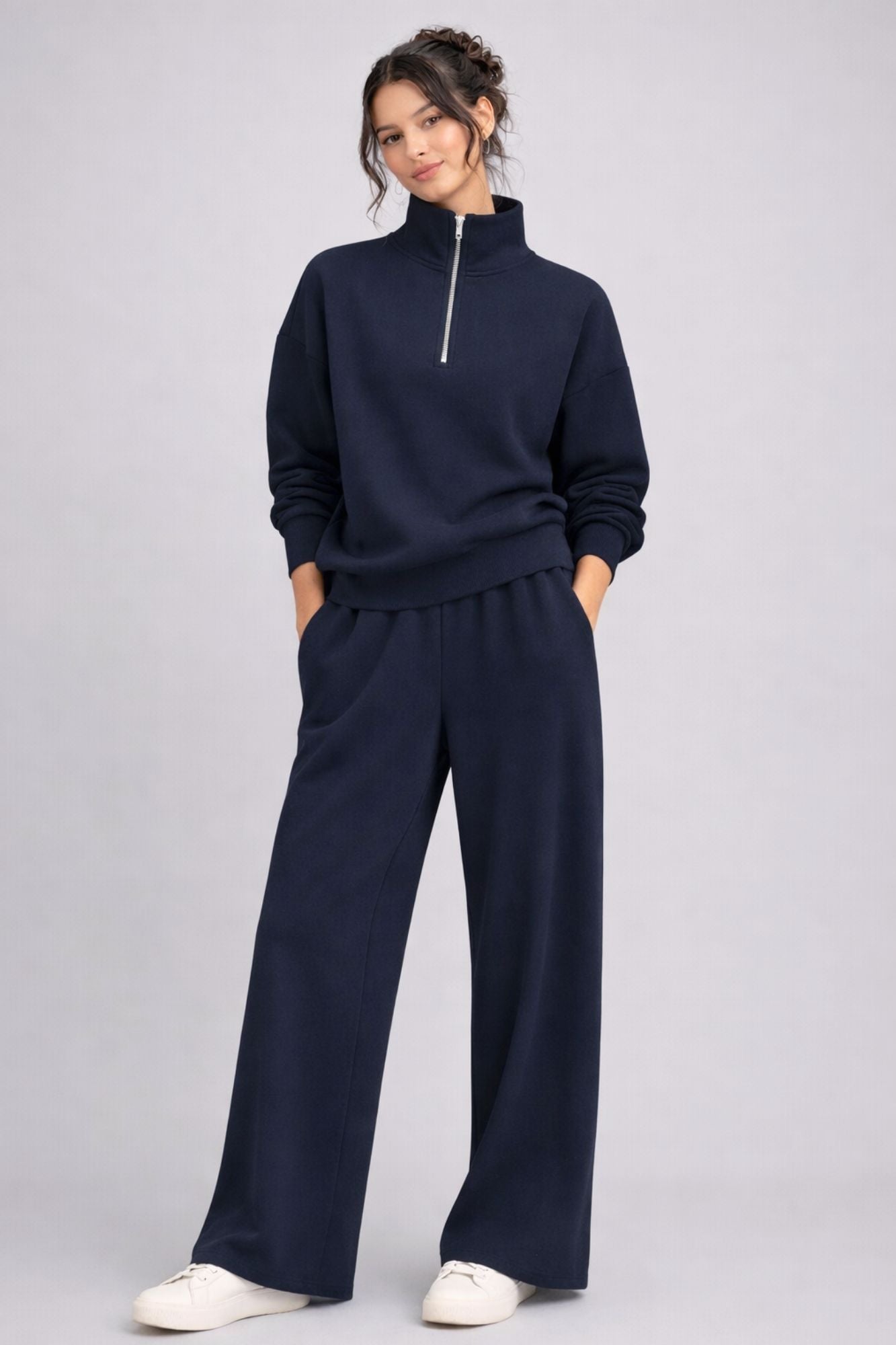 Pantalon de jogging ample bleu marine profond