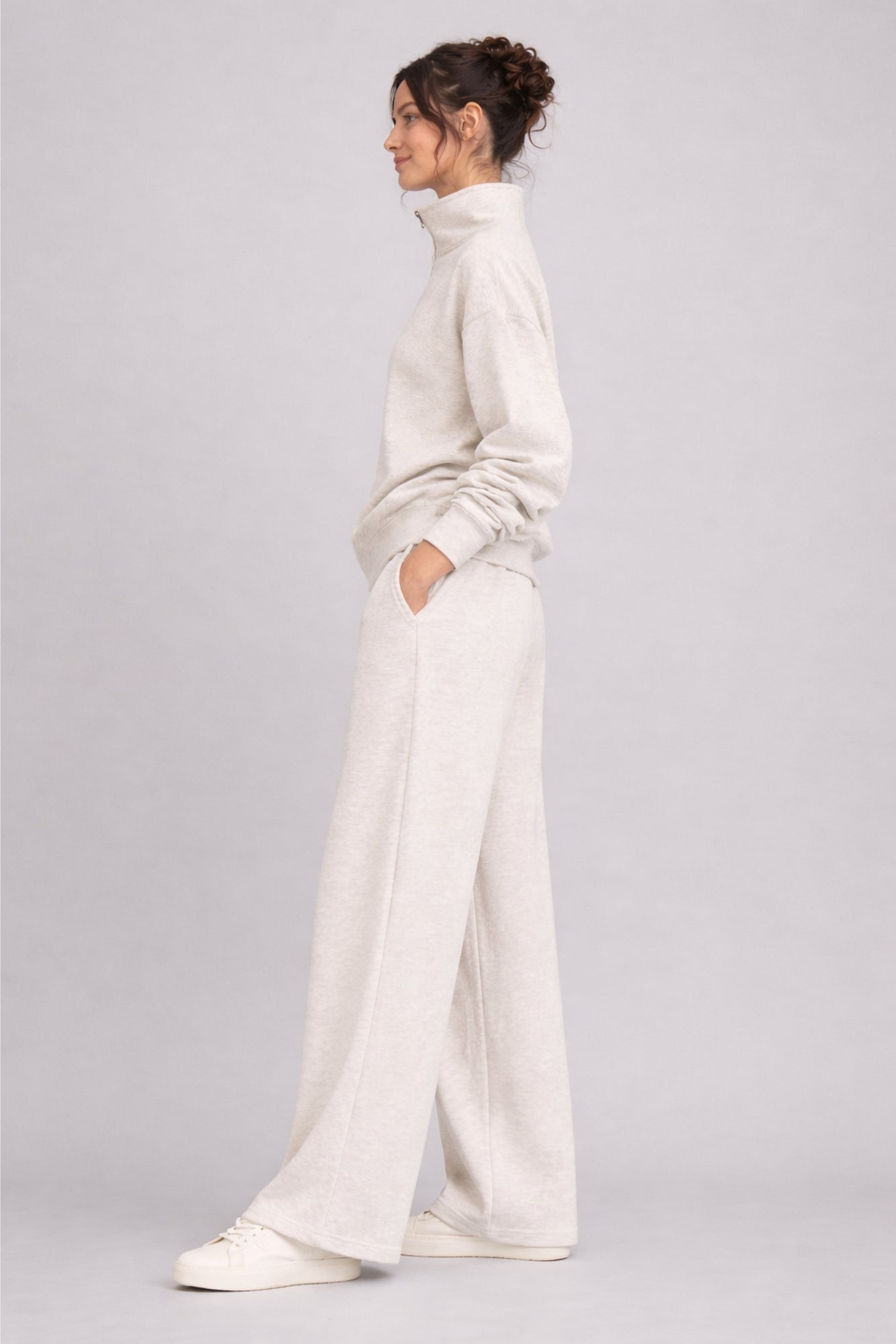 Pantalon de jogging ample chiné