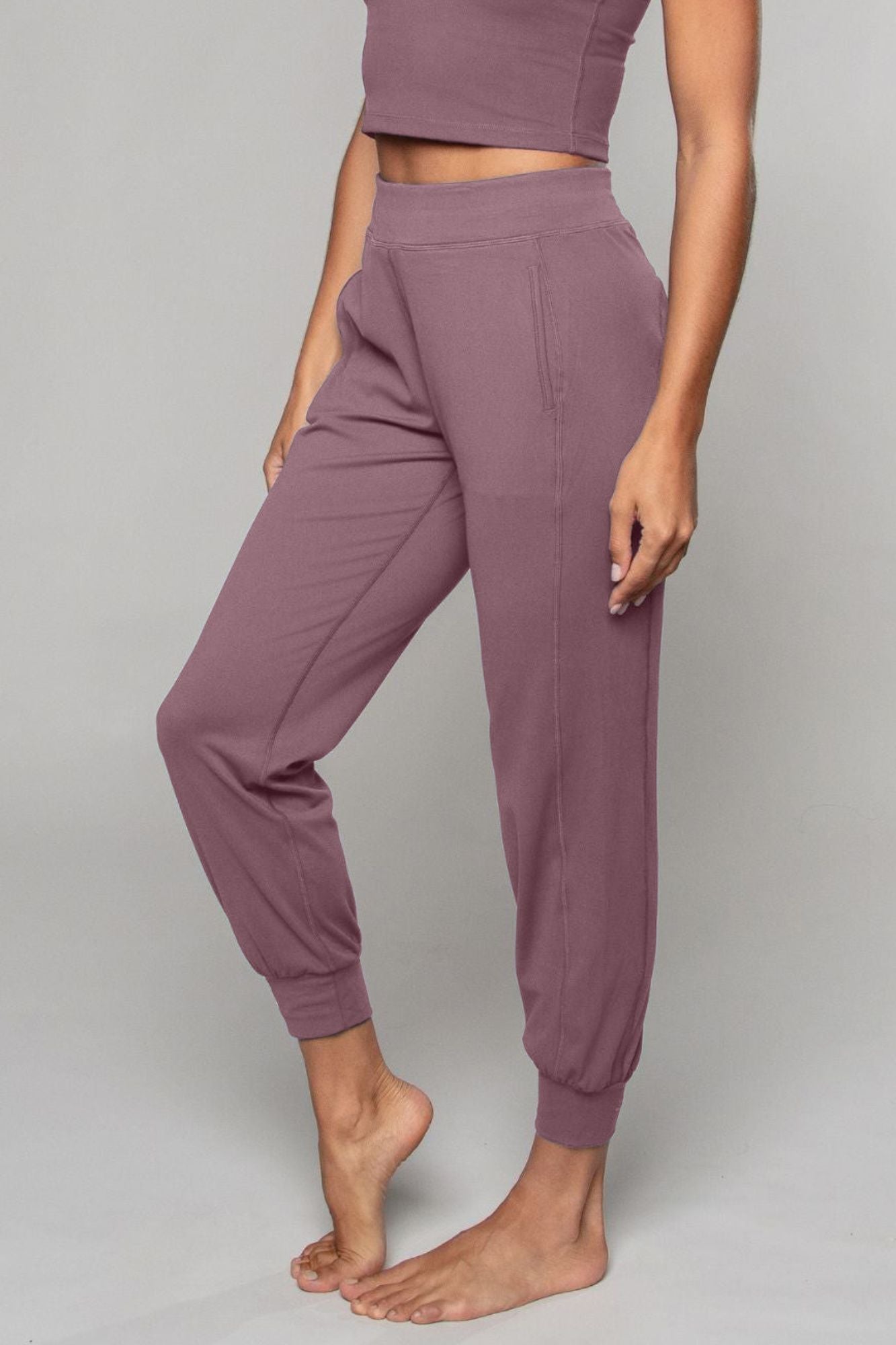 Pantalon de yoga sarouel Tula mauve